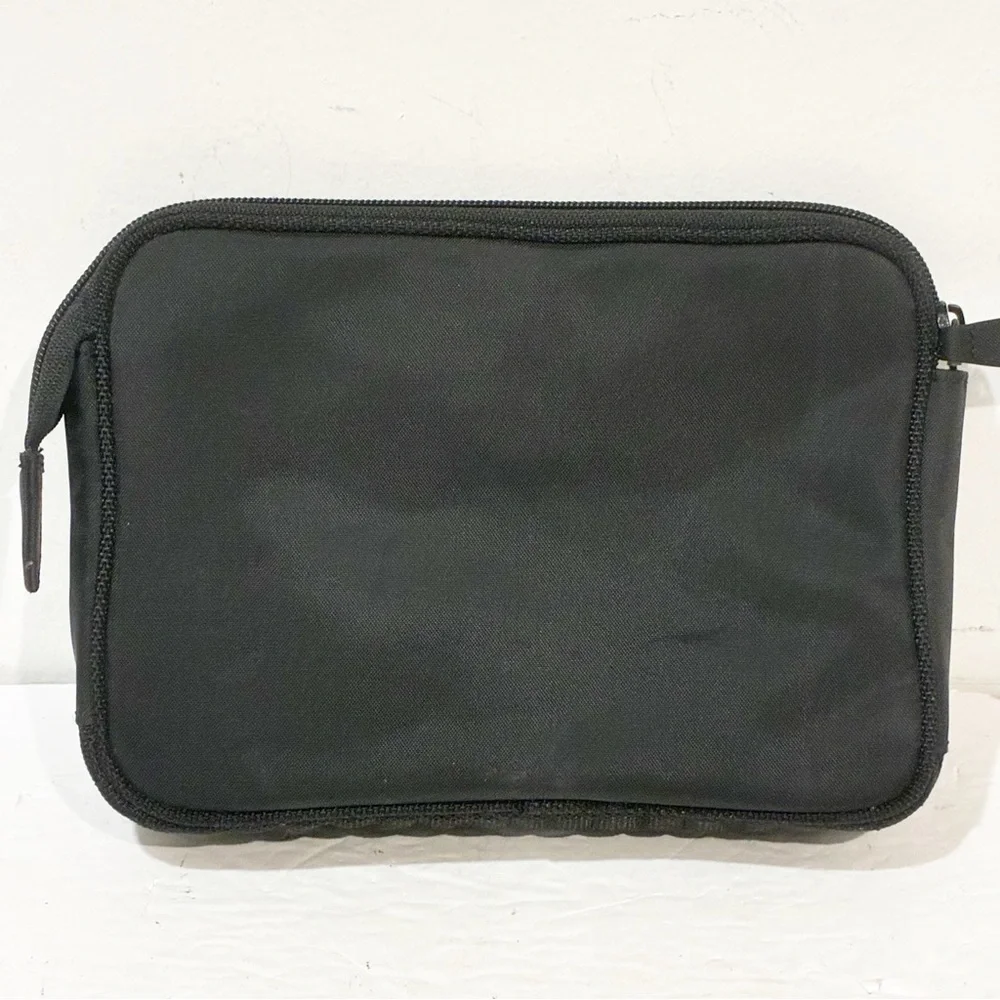 Vintage Ralph Lauren‎ Polo Jeans Small Zip Clutch Toiletry Bag Black